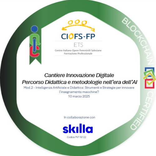 Il Cantiere – Didattica e metodologie nell’era dell’AI Modulo 2